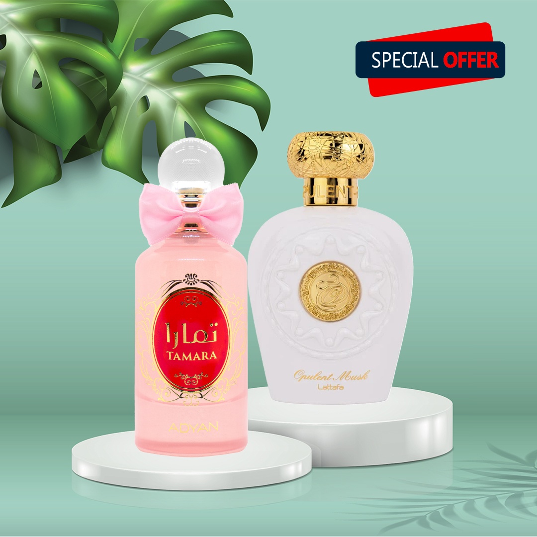 Pachet 2 parfumuri, Tamara by Adyan si Opulent Musk by Lattafa, 100 ml