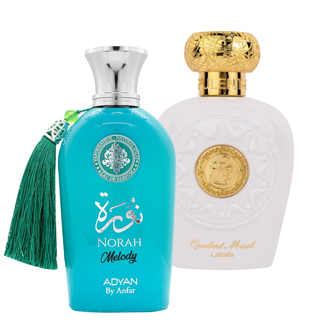 Pachet 2 parfumuri, Opulent Musk si Norah Melody by Adyan, femei, 100ml