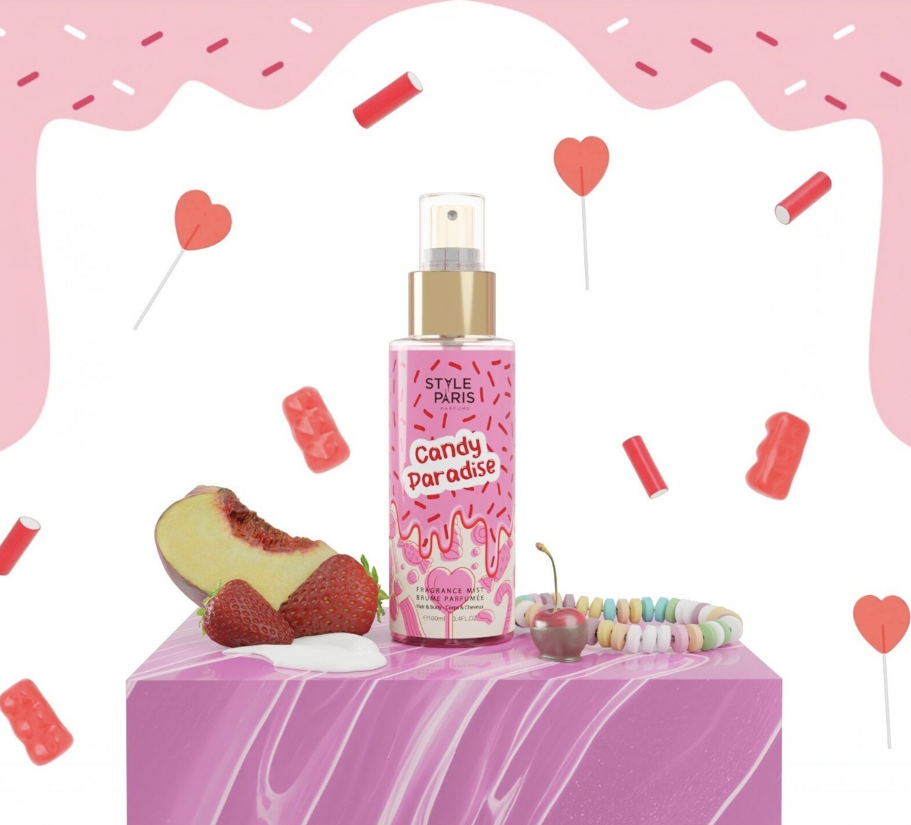 Spray de corp Candy Paradise - Style Paris, 100 ml - 3 | YEO