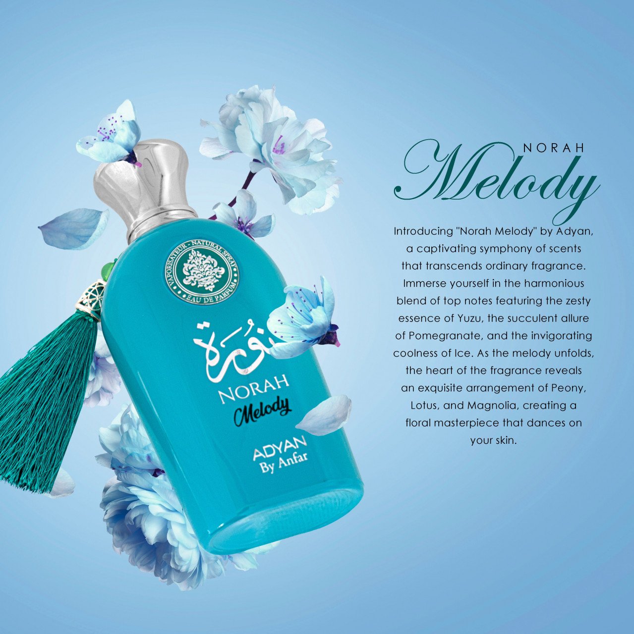 Apă de parfum Adyan, Norah MELODY, femei, 100ml - 3 | YEO