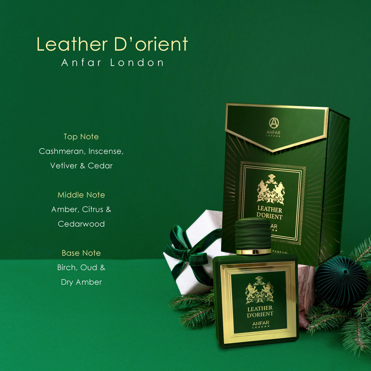 LEATHER D\'ORIENT by ANFAR LONDON, extract de parfum, barbati, 115ML - 2 | YEO