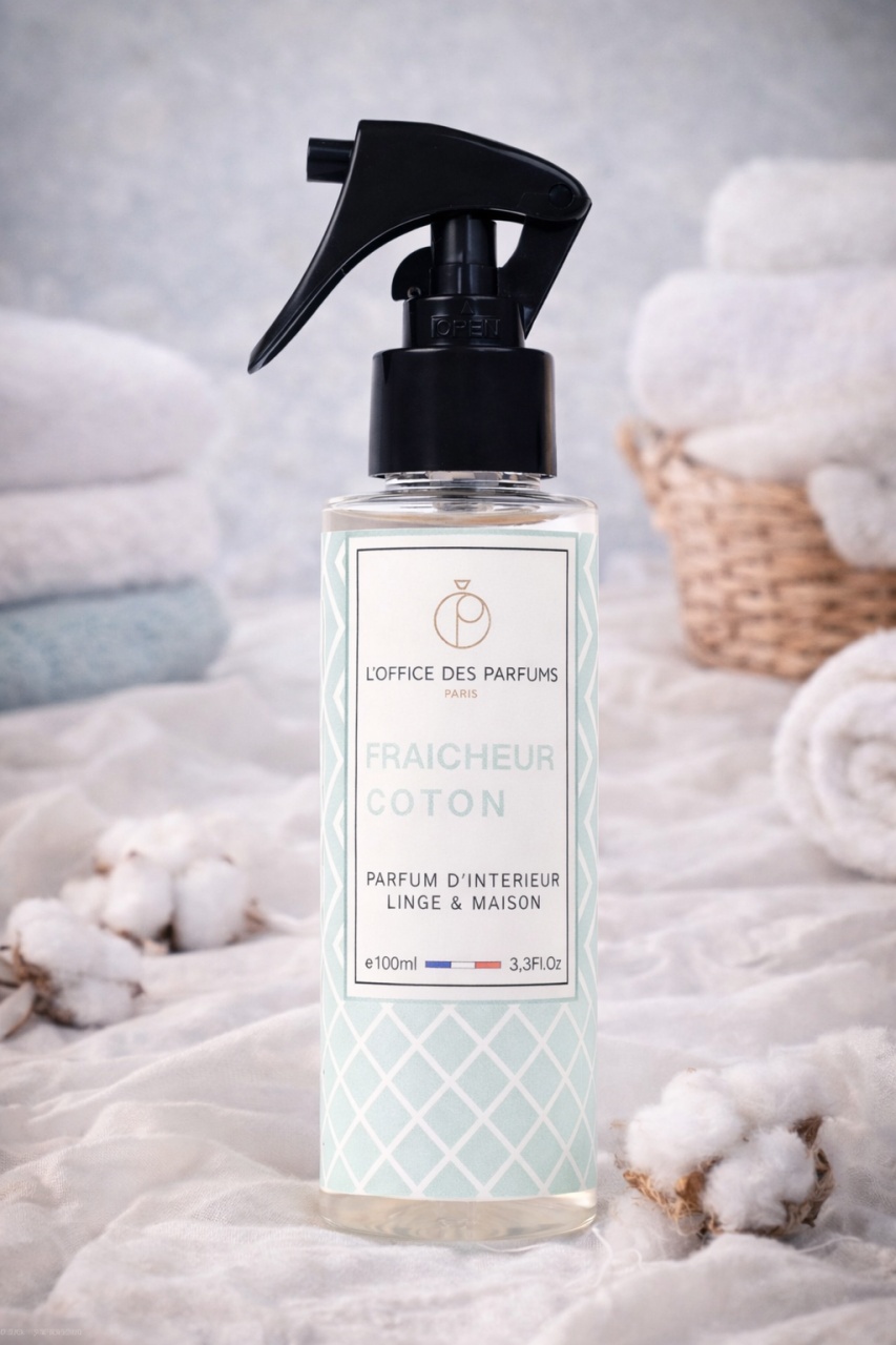Spray de camera, L'Office des Parfums, FRAICHEUR COTON, 100 ml - imagine 2