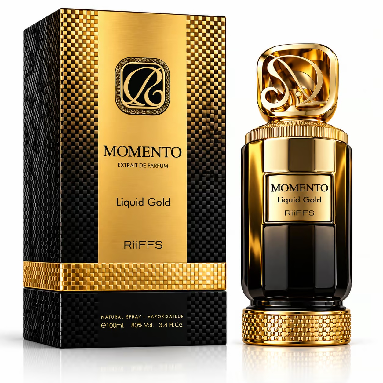 Extrait de Parfum Momento Liquid Gold, RiiFFS, Unisex - 100ml — imaginea 2