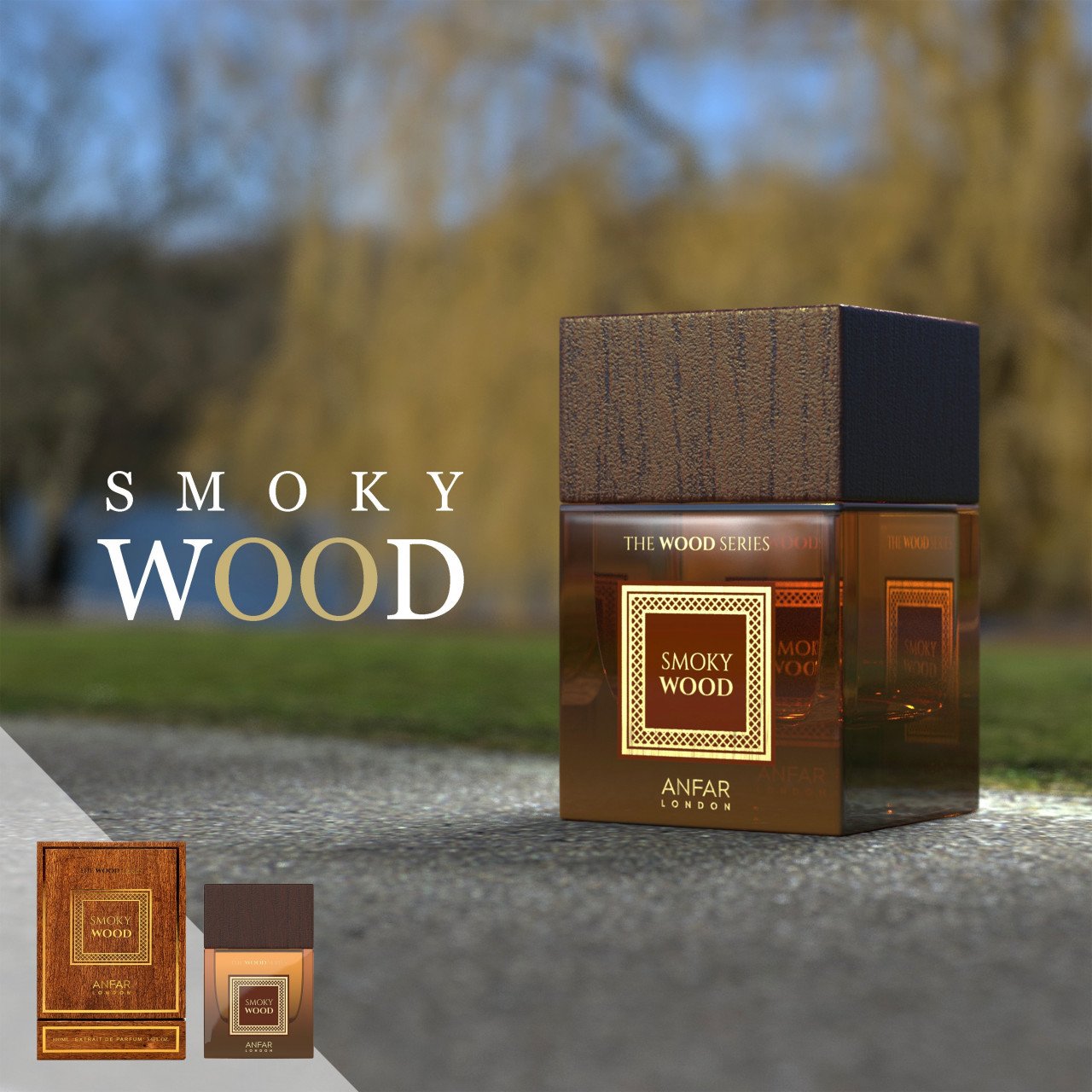 SMOKY WOOD by ANFAR LONDON, extract de parfum, barbati, 100ML - 3 | YEO