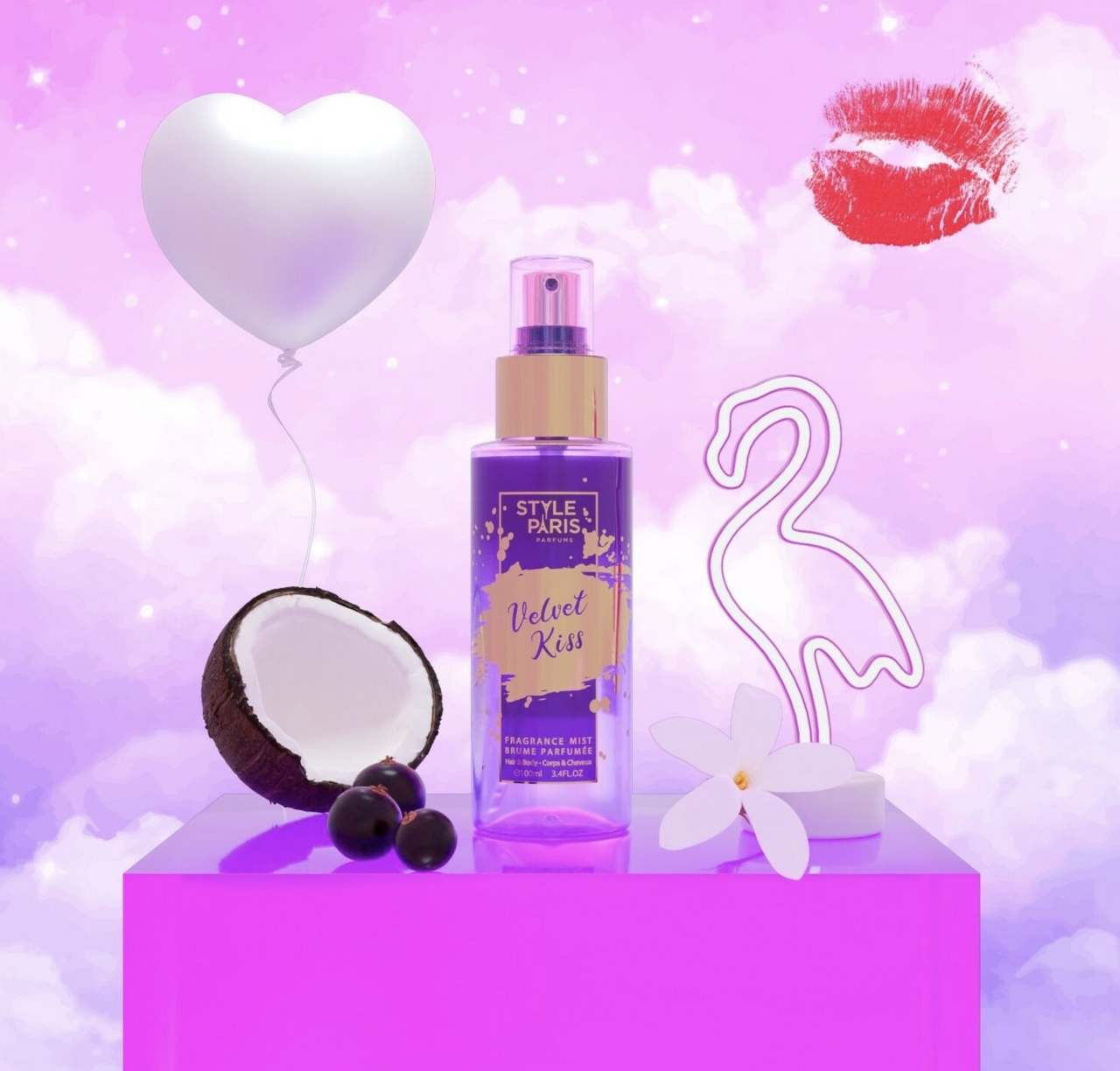 Spray de corp Velvet Kiss - Style Paris, 100 ml - 2 | YEO