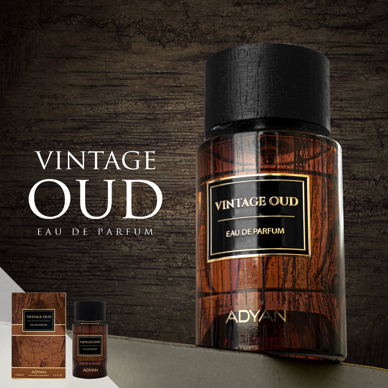 Apă de parfum Adyan, VINTAGE OUD, unisex, 100ml - 1 | YEO