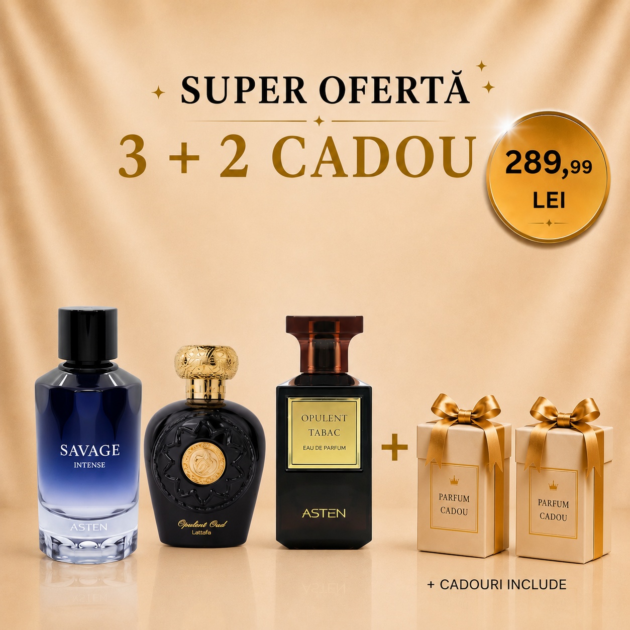 Savage + Opulent Oud + Opulent Tabac + 2 parfumuri cadou 100 ml