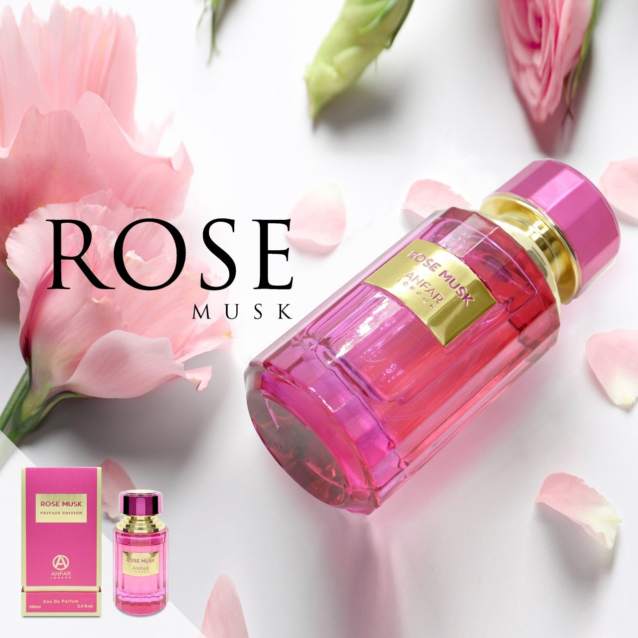 Mostră 3 ml ROSE MUSK by ANFAR LONDON, apa de parfum, femei, 3ml - 2 | YEO