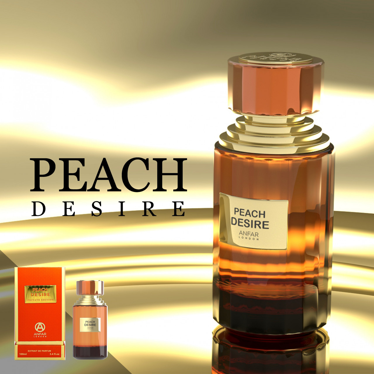 PEACH DESIRE by ANFAR LONDON, apa de parfum, femei, 100ML - 2 | YEO