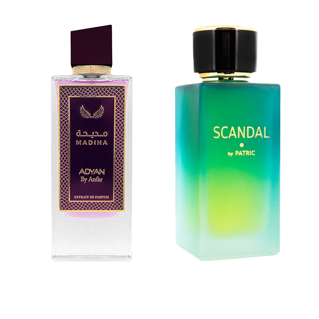 Pachet 2 parfumuri, Scandal by Patric 100 ml si Fruit interdit by Infinitif Paris 50 ml