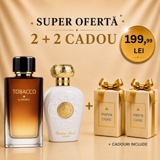 Pachet Opulent Musk + Tobacco + 2 parfumuri cadou