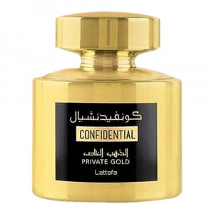 Parfum arabesc Confidential Private Gold by Lattafa, apa de parfum 100 ml, femei - Original Dubai - Img 2