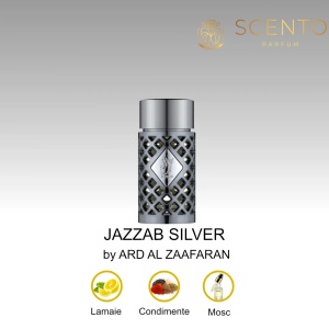 Parfum arabesc Jazzab Silver, Ard Al Zaafaran, apa de parfum 100 ml, barbati - Original Dubai
