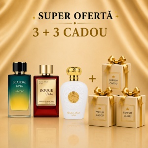 Scandal King + Rouge Dubai + Opulent Musk + 3 parfumuri 100ml cadou