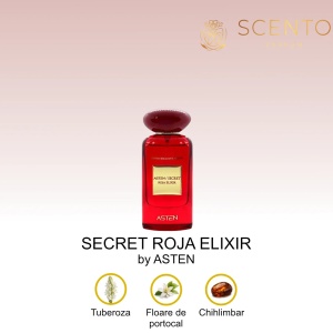 Apă de parfum Asten, Secret Roja Elixir, unisex, 100ml - Original Dubai