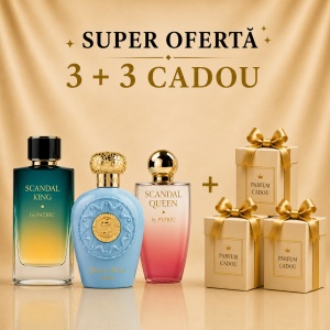 Scandal King + Scandal Queen + Opulent Dubai + 3 parfumuri 100ml cadou