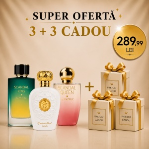 Scandal King + Scandal Queen + Opulent Musk + 3 parfumuri 100ml cadou