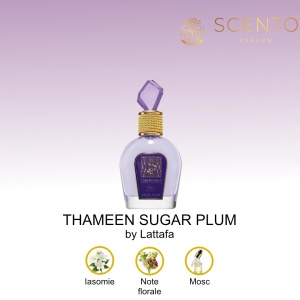 Apa de parfum Lattafa, Thameen, Sugar Plum, Femei,100 ml - Original Dubai
