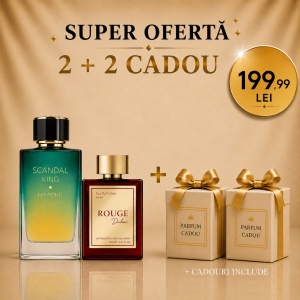 Pachet Scandal King + Rouge Dubai + 2 parfumuri cadou
