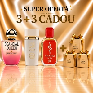Scandal Queen +Lara + Venom + 3 Parfumuri Cadou, 100 ml