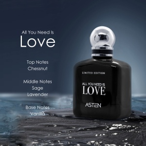 Apă de parfum All you need is love, Asten, barbati, 100 ml - Original Dubai - Img 4
