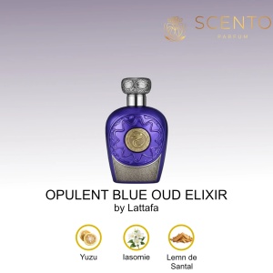 Opulent Blue Oud Elixir Lattafa 100 ml, apa de parfum, barbati - Original Dubai