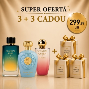 Scandal King + Scandal Queen + Opulent Dubai + 3 parfumuri 100ml cadou