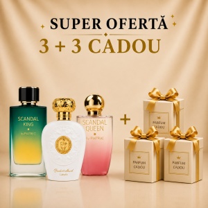 Scandal King + Scandal Queen + Opulent Musk + 3 parfumuri 100ml cadou