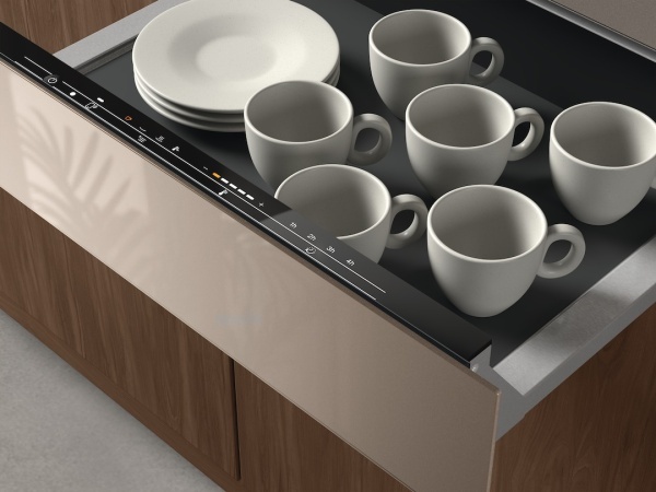 Sertar de încălzire gourmet fără mânere, înalt de 14 cm ESW 7010 Bej perlă - Img 4