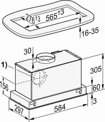 Hota incorporabila Miele DA 2360 60 cm