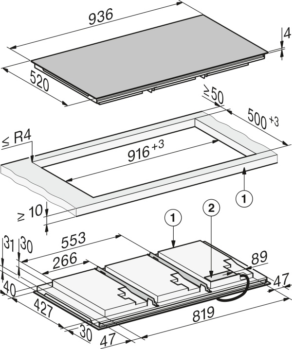 Plită cu inducție Miele KM 8895 FL Diamond&amp;MSense - Img 6