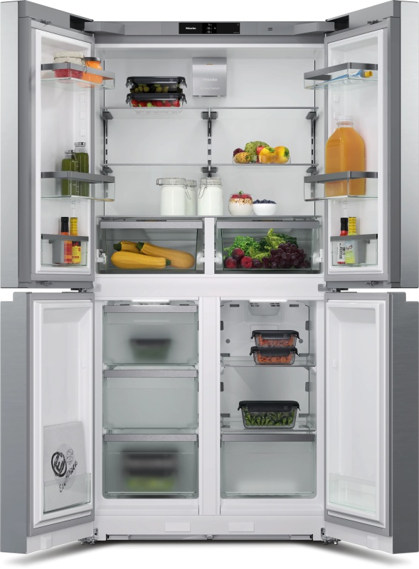 Combină frigorifică de sine stătătoare Miele KFFD 6741 Inox/CleanSteel French Door - Img 2