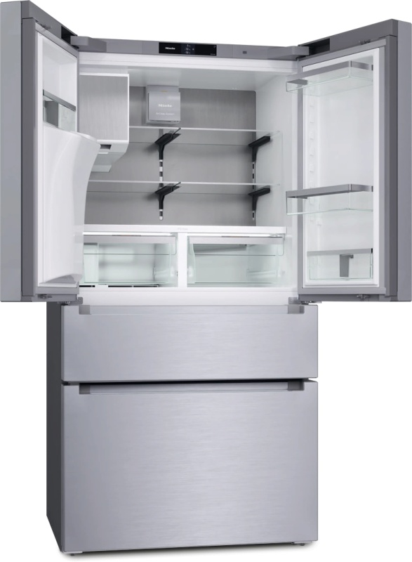 Combină frigorifică de sine stătătoare Miele KFFD 6765 Inox/CleanSteel French Door - Img 3