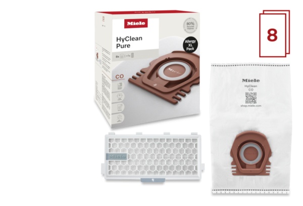 Saci pentru aspirator 8 bucati și un filtru HEPA CO Allergy XL HyClean Pure pentru modele Guard M1 - Img 2