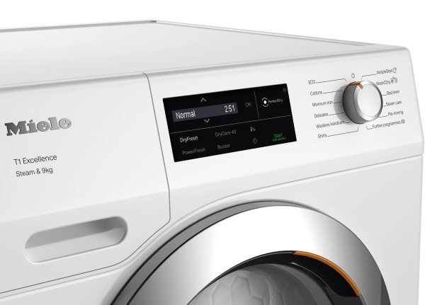 Uscător de rufe Miele TEL 695 WP Steam &amp; 9kg Alb lotus - Img 3