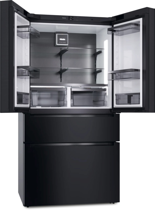 Combină frigorifică de sine stătătoare Miele KFFD 6867 Negru obsidian mat French Door - Img 3