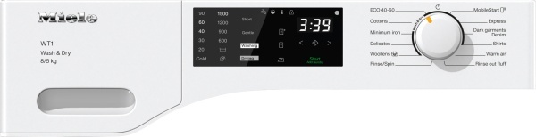 Mașină de spălat cu uscător Miele WTD 160 WCS 8/5 kg Alb lotus - Img 2