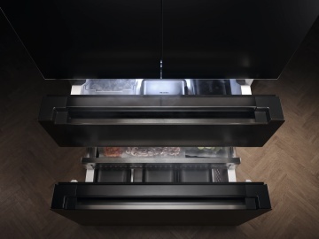 Combină frigorifică de sine stătătoare Miele KFFD 6867 Negru obsidian mat French Door - Img 5
