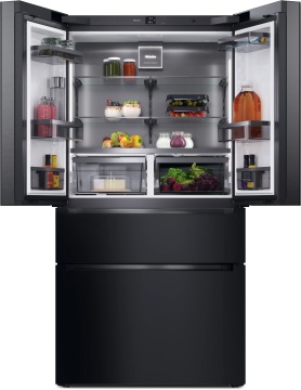 Combină frigorifică de sine stătătoare Miele KFFD 6867 Negru obsidian mat French Door - Img 2