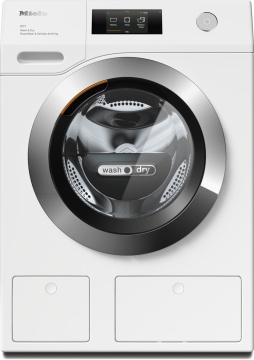 Mașină de spălat cu uscător Miele WTR 870 WPM PowerWash & TwinDos 8/5kg Alb lotus