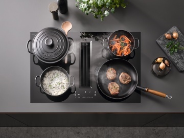 Plita cu inductie cu hota integrata Miele KMDA 7676-1 FL BlackPerfection - Img 3