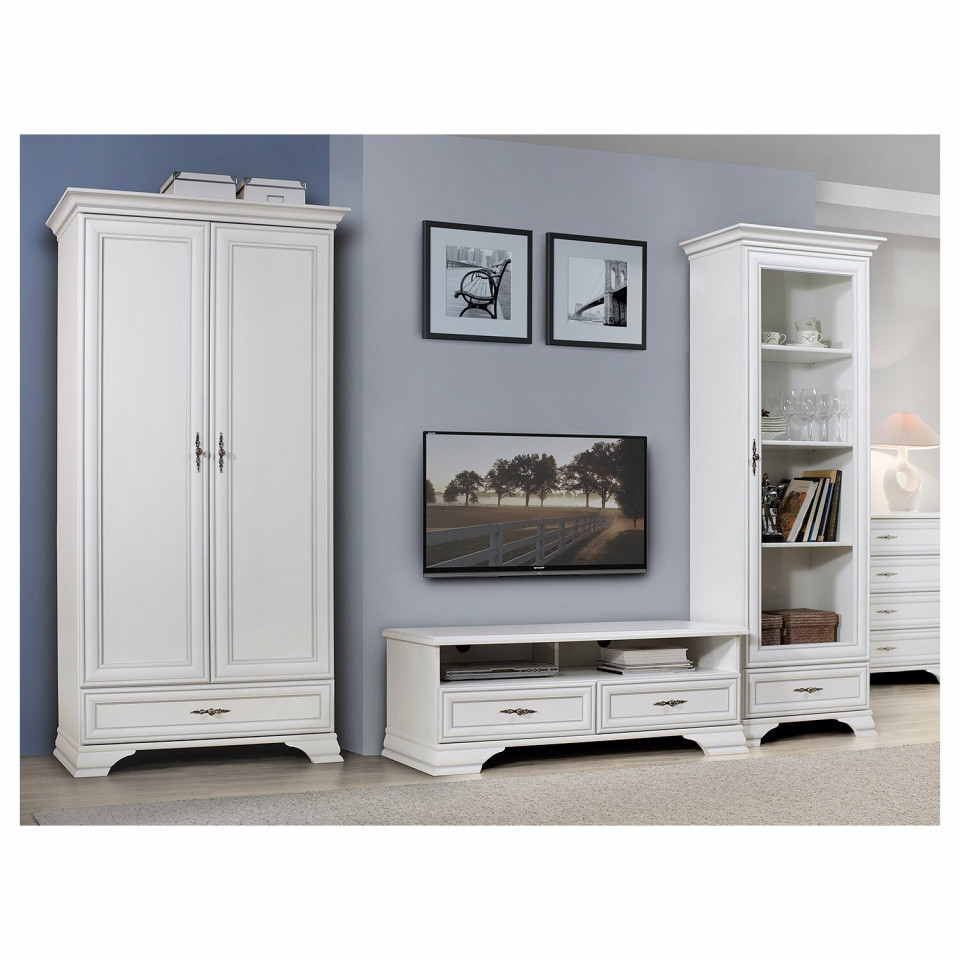 Living IDENTO, Varianta 2, H 210 CM, MDF ALB ALPIN