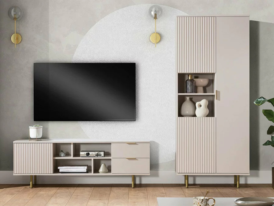 Vitrina Sofia cu riflaj, 3 Usi, Casmir