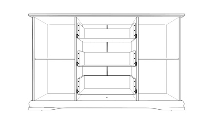Comoda Valencia, 2 Usi 3 Sertare, MDF Vopsit Alb