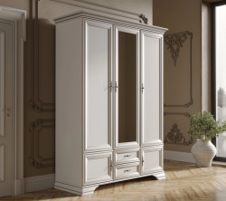 Dulap Idento, 5 Usi 2 Sertare, MDF Alb Alpin