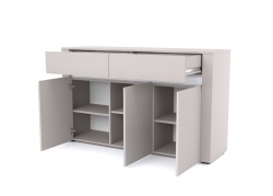 Comoda Bodena, 3 Usi 2 Sertare, Casmir/Alb