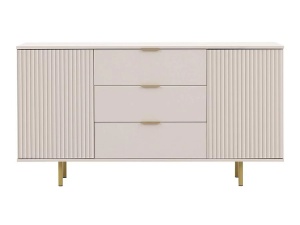 Comoda cu riflaj Sofia, 2 Usi 3 Sertare, MDF Casmir - Img 4