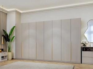 Dressing modular LIV Casmir SOFT CLOSE, 5 Usi, cu 2 Biblioteci, 205 CM - Img 12