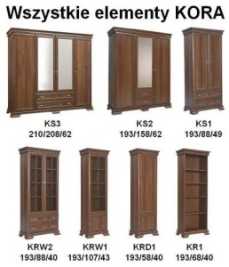 Living Kora cu 2 Vitrine, Culoare Nuc, 305 CM - Img 10