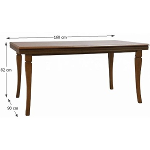 Masa living extensibila KORA ST, Pal melaminat, 8 persoane, 160-203x90x82 cm, Nuc - Img 2